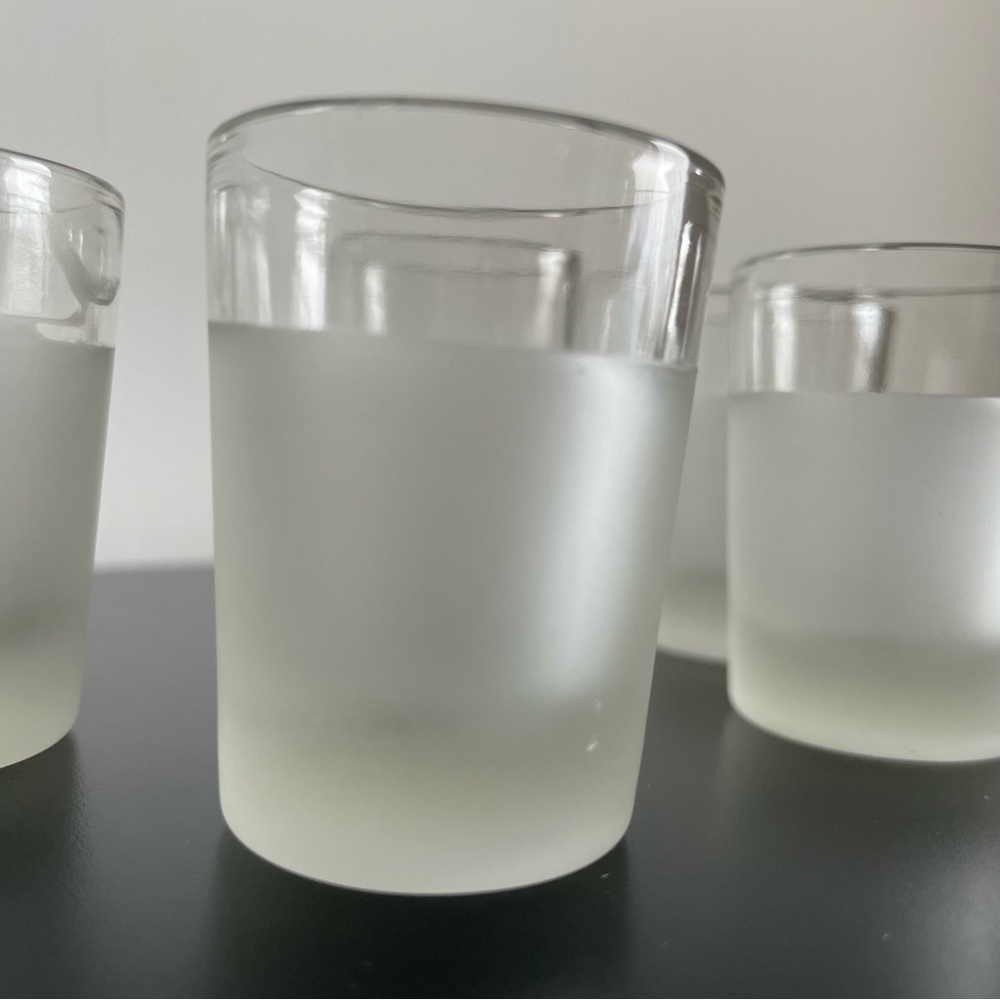 Mini Frosted Shot Glasses- qty 5 sold as a set